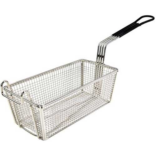 Winco Fry Basket with Black Handle, 11 x 5 3/8 x 4 1/8 inch -- 6 per case.