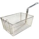 Winco Fry Basket with Grey Handle, 13 1/4 x 9 1/2 x 6 inch -- 6 per case.