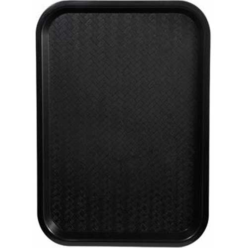 Winco Plastic Black Fast Food Tray, 10 x 14 inch -- 12 per case.