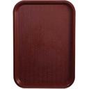 Winco Plastic Burgundy Fast Food Tray, 10 x 14 inch -- 12 per case.