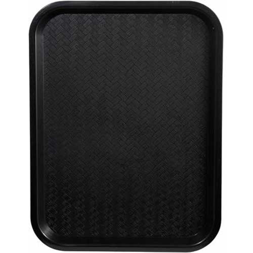 Winco Plastic Black Fast Food Tray, 14 x 18 inch -- 12 per case.