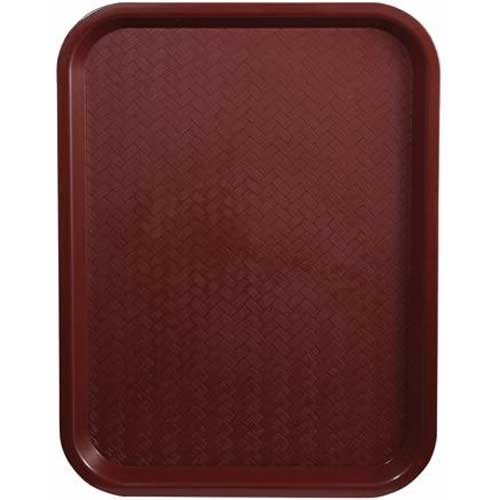 Winco Plastic Burgundy Fast Food Tray, 14 x 18 inch -- 12 per case.