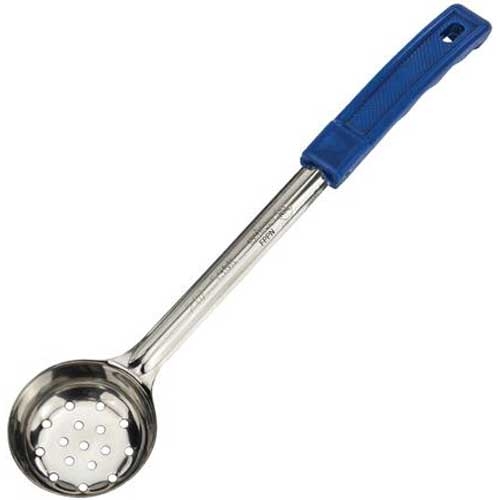 Winco Prime Stainless Steel One Piece Perforated Food Portioner with Blue Handle, 2 Ounce -- 12 per case.