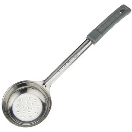 Winco Prime Stainless Steel One Piece Perforated Food Portioner with Gray Handle, 4 Ounce -- 12 per case.