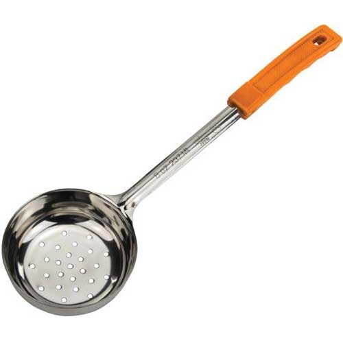 Winco Prime Stainless Steel One Piece Perforated Food Portioner with Orange Handle, 8 Ounce -- 12 per case.