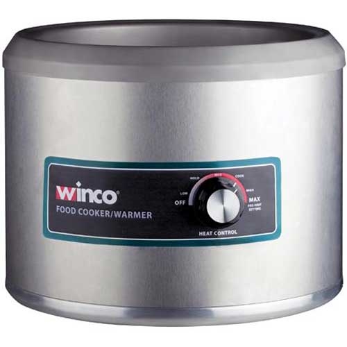 Winco Electric Round Food Warmer/Cooker, 11 Quart.