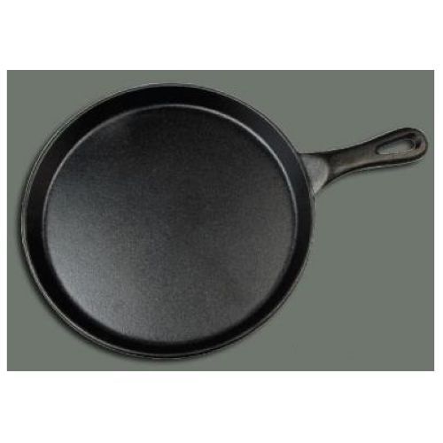 Winco Cast Iron Round Black Coating Grill Pan, 10 Inch