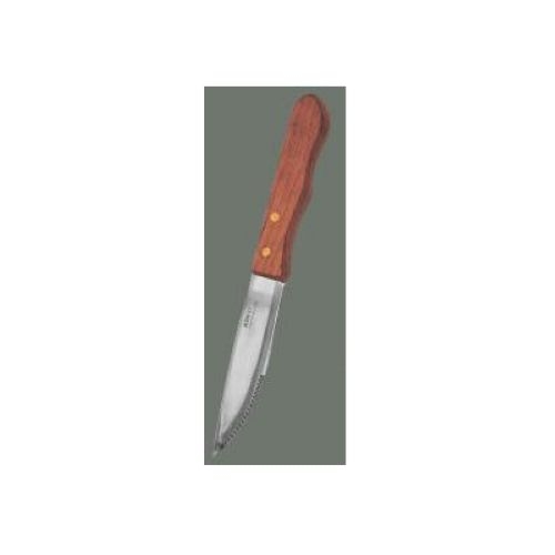 Winco Jumbo Pointed Tip Steak Knife with Wood Handle, 5 inch -- 12 per case.