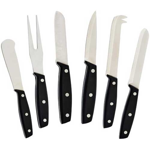 Winco 6 Piece Cheese Knife Set with POM Handle -- 12 set per case.