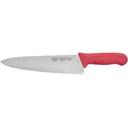 Winco Stal Chefs Knife with Red Polypropylene Handle, 10 inch -- 6 per case.