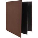 Winco Brown Four Views Booklet Menu Cover fits 8 1/2 x 11 inch Letter Size Paper Inserts -- 10 per case.