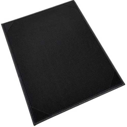Winco Black Single View Menu Cover fits 8 1/2 x 11 inch Letter Size Paper Inserts -- 10 per case.