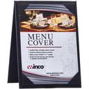 Winco Black Two View Table Tent fits 5 x 7 inch Paper Inserts -- 10 per case.