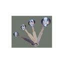 Winco Deluxe Stainless Steel 4 Piece Measuring Spoon Set, 5.25 inch Length -- 1 set.