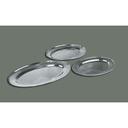 Winco Stainless Steel Heavy Oval Platter, 12 x 8 5/8 inch.