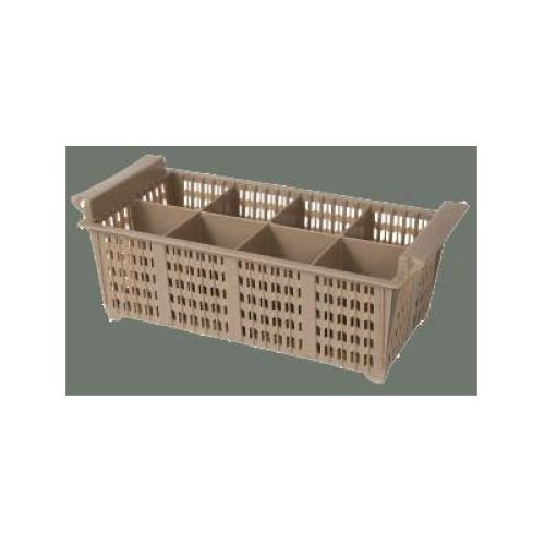 Winco 8-Compartment Cutlery Basket with Handle, 17 x 8 x 6 inch.
