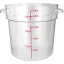Winco Clear Polycarbonate Round Storage Container, 18 Quart -- 6 per case.