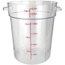 Winco Clear Polycarbonate Round Storage Container, 22 Quart -- 6 per case.