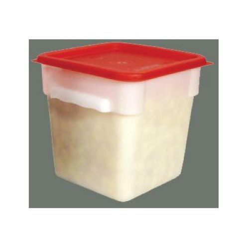 Winco Square White Food Storage Container, 6 Quart