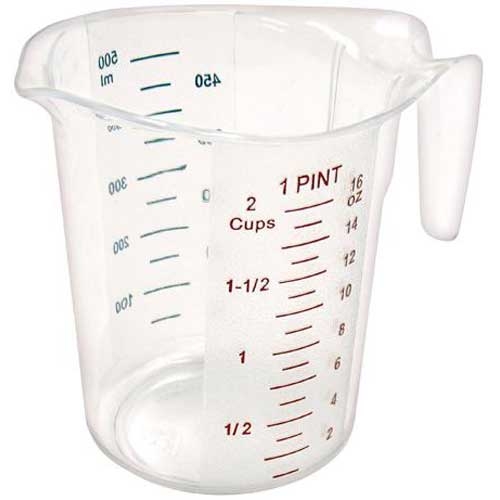 Winco Color Graduations Polycarbonate Measuring Cup, 1 Pint -- 6 per case.