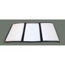 Green Winco Triple Fold Menu Cover, 12 x 9 1/2 inch.