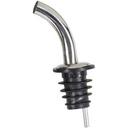 Winco Gooseneck Spout Metal Pourer with Black Plastic Stopper -- 12 per case.
