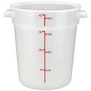 Winco Polypropylene White Round Storage Container, 4 Quart -- 12 per case.