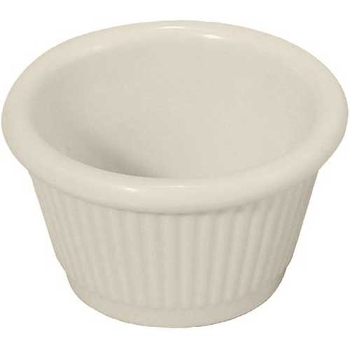 Winco Bone Melamine Fluted Ramekin, 1 1/2 Ounce -- 8 per case.