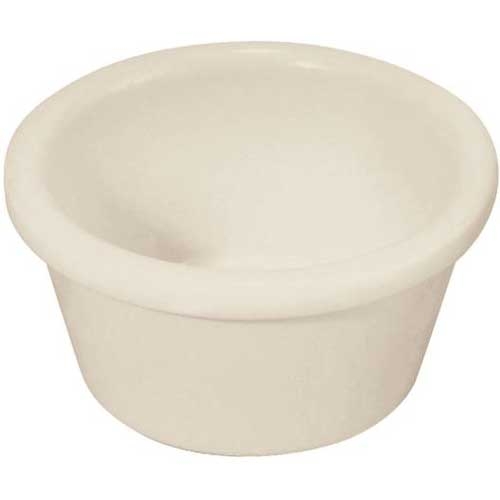 Winco Bone Melamine Plain Ramekin, 1 1/2 Ounce -- 8 per case.