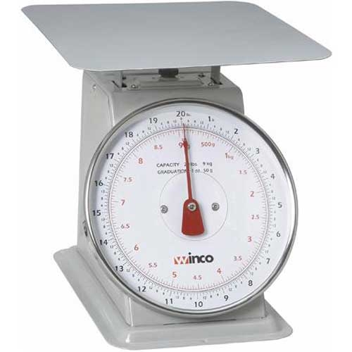Winco 20 Pound Receiving Scale, 8 inch Dial -- 2 per case.