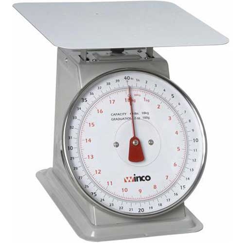 Winco 40 Pound Receiving Scale, 8 inch Dial -- 2 per case.