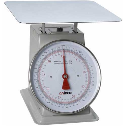Winco 100 Pound Receiving Scale, 9 inch Dial -- 2 per case.
