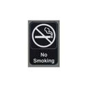 Winco Black No Smoking Information Sign with Symbol, 6 x 9 inch.