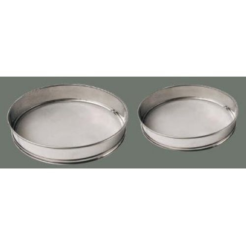 Winco Stainless Steel Rim Sieve with Mesh, 16 inch Diameter.