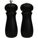 Winco 2 Piece Wooden Black Salt and Pepper Grinder Set, 2 1/4 inch Dia x 6 inch Height -- 12 set per case.