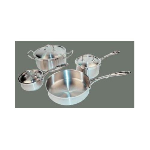 Winco Deluxe Stainless Steel Extra Heavy Weight Premium Cookware Set -- 1 set.