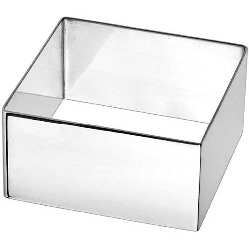Winco Square Pastry Mold, 2.75 x 2.75 inch -- 12 per case.