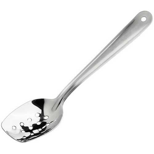 Winco Slanted Plating Perforated Spoon, 10 inch -- 6 per case.