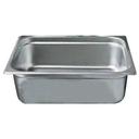 Winco 18/8 Stainless Steel Standard Weight Regular 2/3 Size Steam Table Pan, 6 inch
