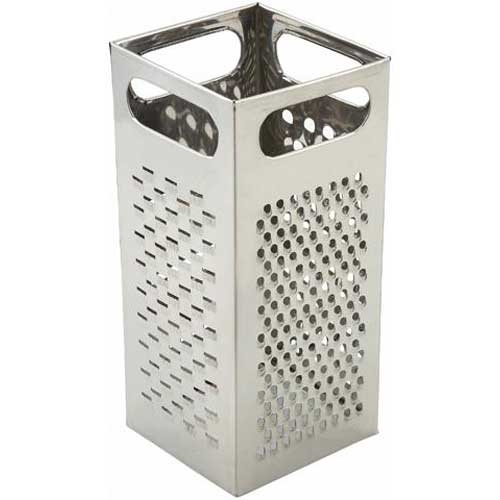 Winco Stainless Steel Square Box Grater, 9 x 4 inch -- 12 per case.