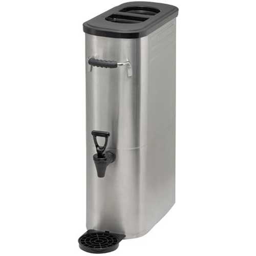 Winco Stainless Steel Slim Iced Tea Dispenser, 3 Gallon.