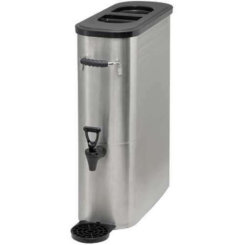 Winco Stainless Steel Slim Iced Tea Dispenser, 5 Gallon.