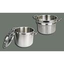 Winco Stainless Steel Perforated Steamer/Pasta Cooker with Cover, 12 Quart -- 1 set.