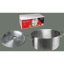 Winco Stainless Steel Brazier with Cover, 14.2 x 5.5 inch -- 1 set.