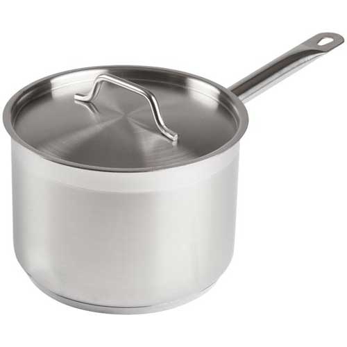 Winco Stainless Steel Sauce Pan with Cover, 4 1/2 Quart -- 6 per case.