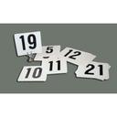 Winco Plastic Table Numbers - 1 to 100 Numbers, 4 x 3 3/4 inch -- 1 set.