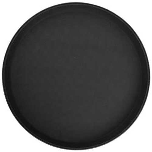 Winco Black Non Slip Round Premium Fiberglass Tray, 11 inch -- 6 per case.