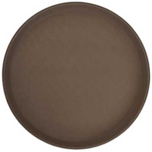 Winco Brown Non Slip Round Premium Fiberglass Tray, 11 inch -- 6 per case.