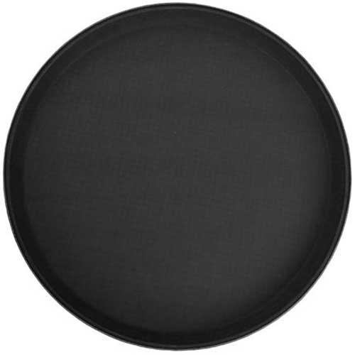 Winco Black Non Slip Round Premium Fiberglass Tray, 14 inch -- 6 per case.