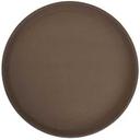 Winco Brown Non Slip Round Premium Fiberglass Tray, 14 inch -- 6 per case.